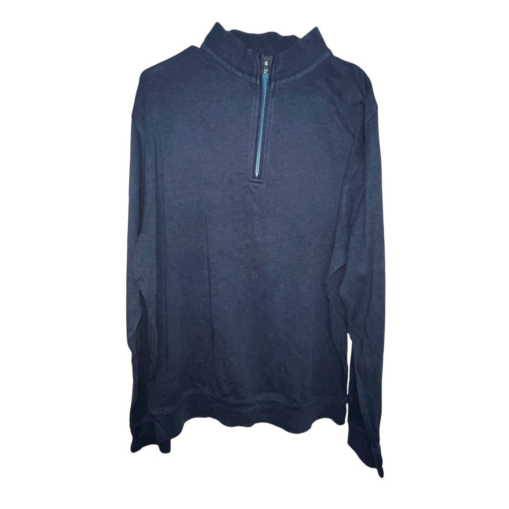 Peter Millar Shirt Mens Large‎ Blue 1/4 Zip Pullover Golf Crown Comfort Casual